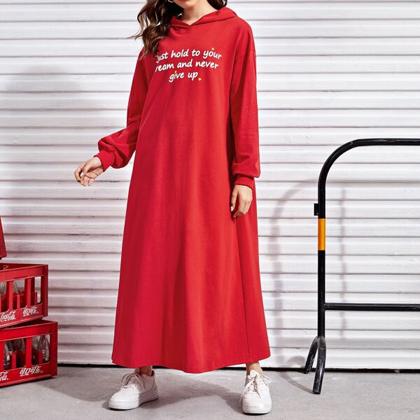 

Геометрический принт Повседневный Арабская одежда, Красный яркий