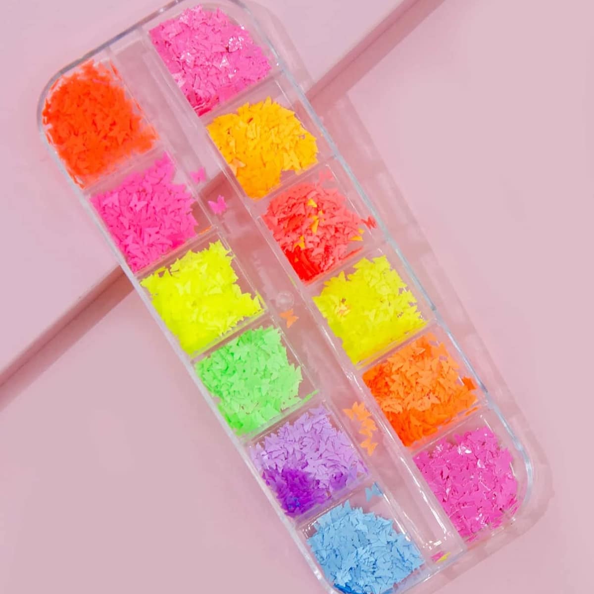 

1box Butterfly Sequin Nail Art Decoration, Multicolor