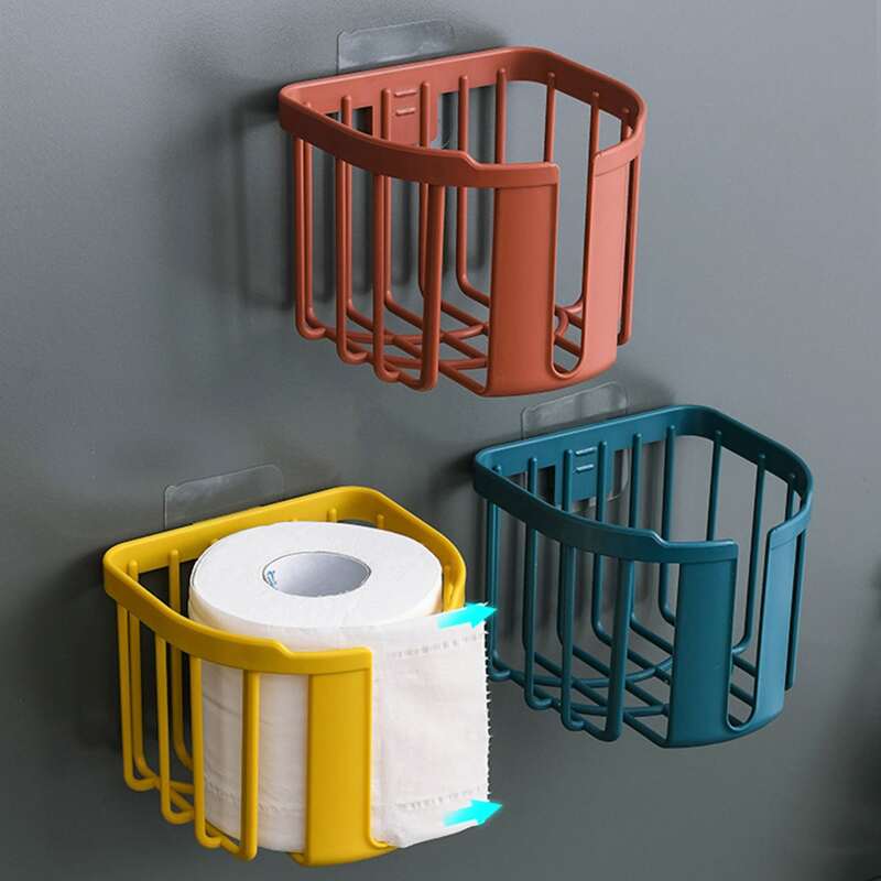 

1pc Hollow Tissue Storage Rack, Multicolor