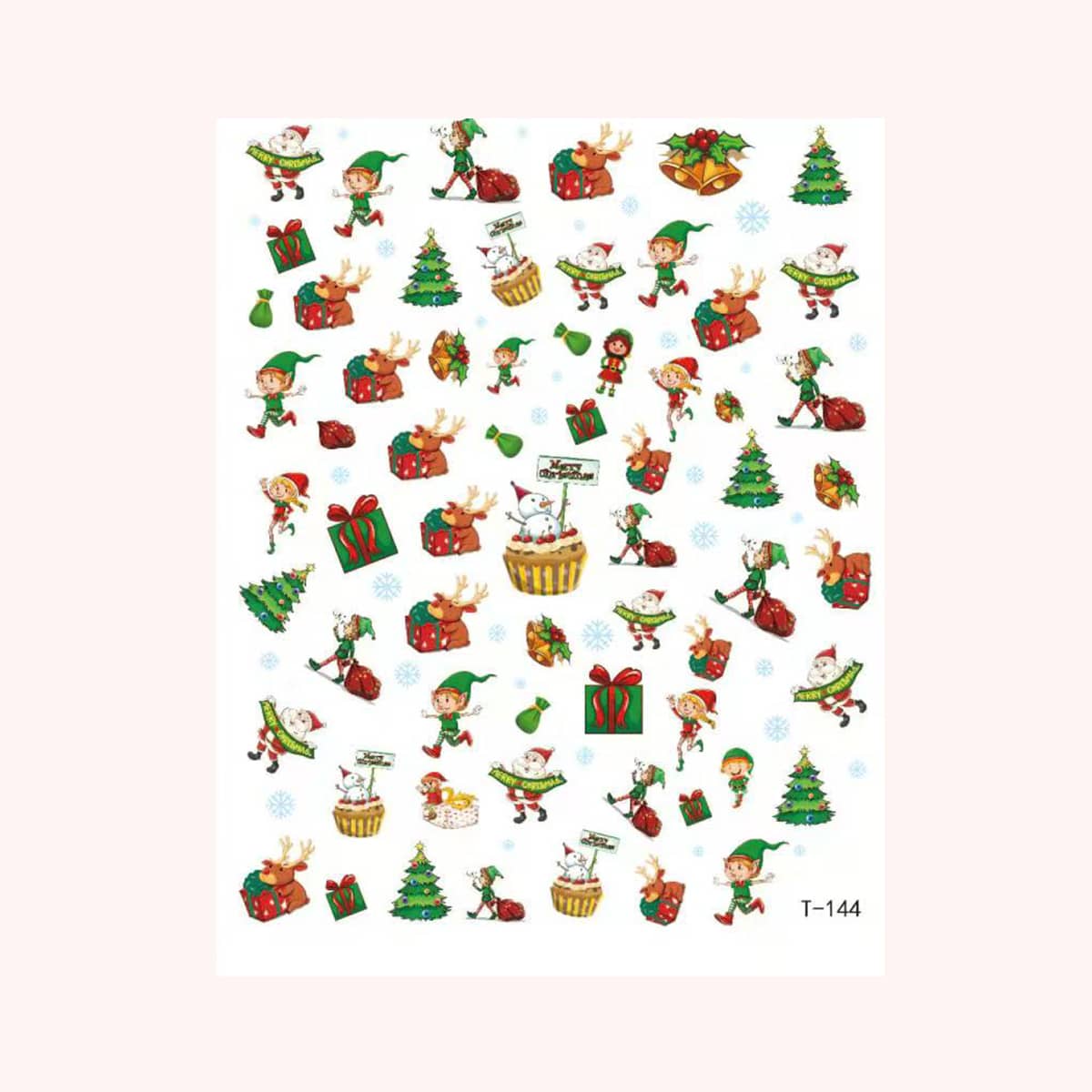 

1sheet Christmas Nail Art Sticker, Multicolor