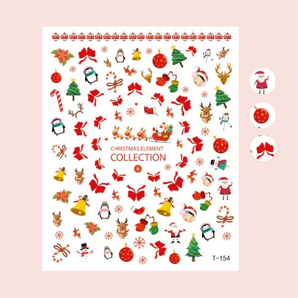 

1sheet Christmas Nail Art Sticker, Multicolor