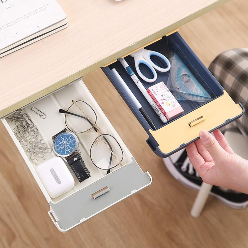 

1pc Drawer Hidden Storage Box, Multicolor