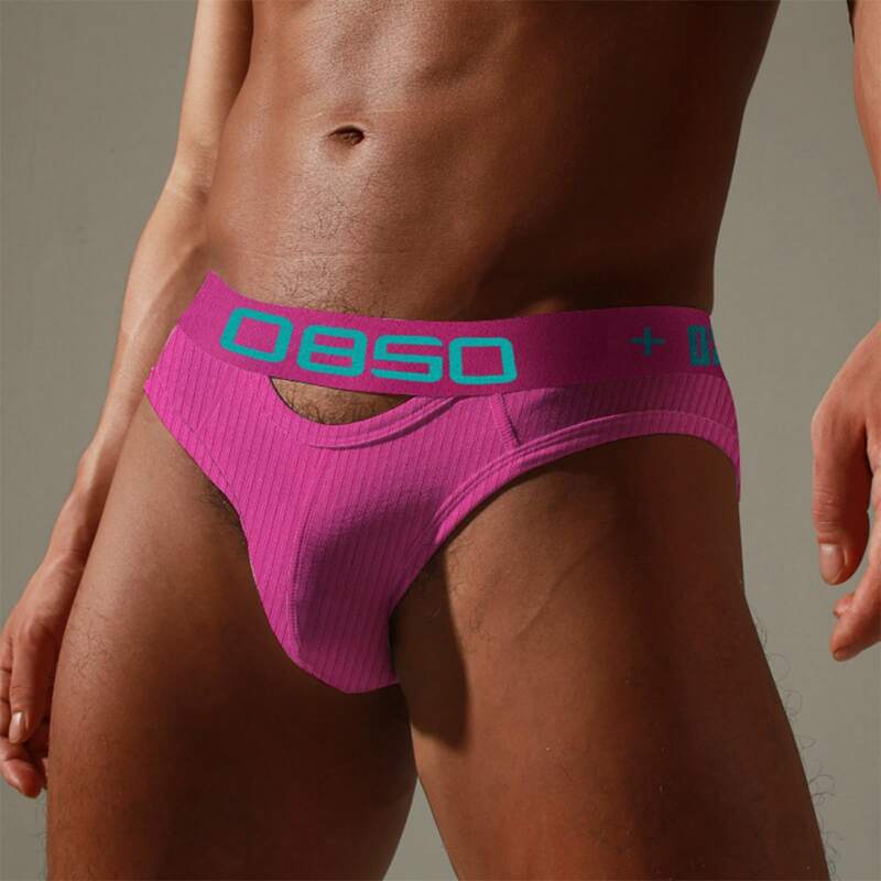

Guys Letter Graphic Cut Out Brief, Hot pink