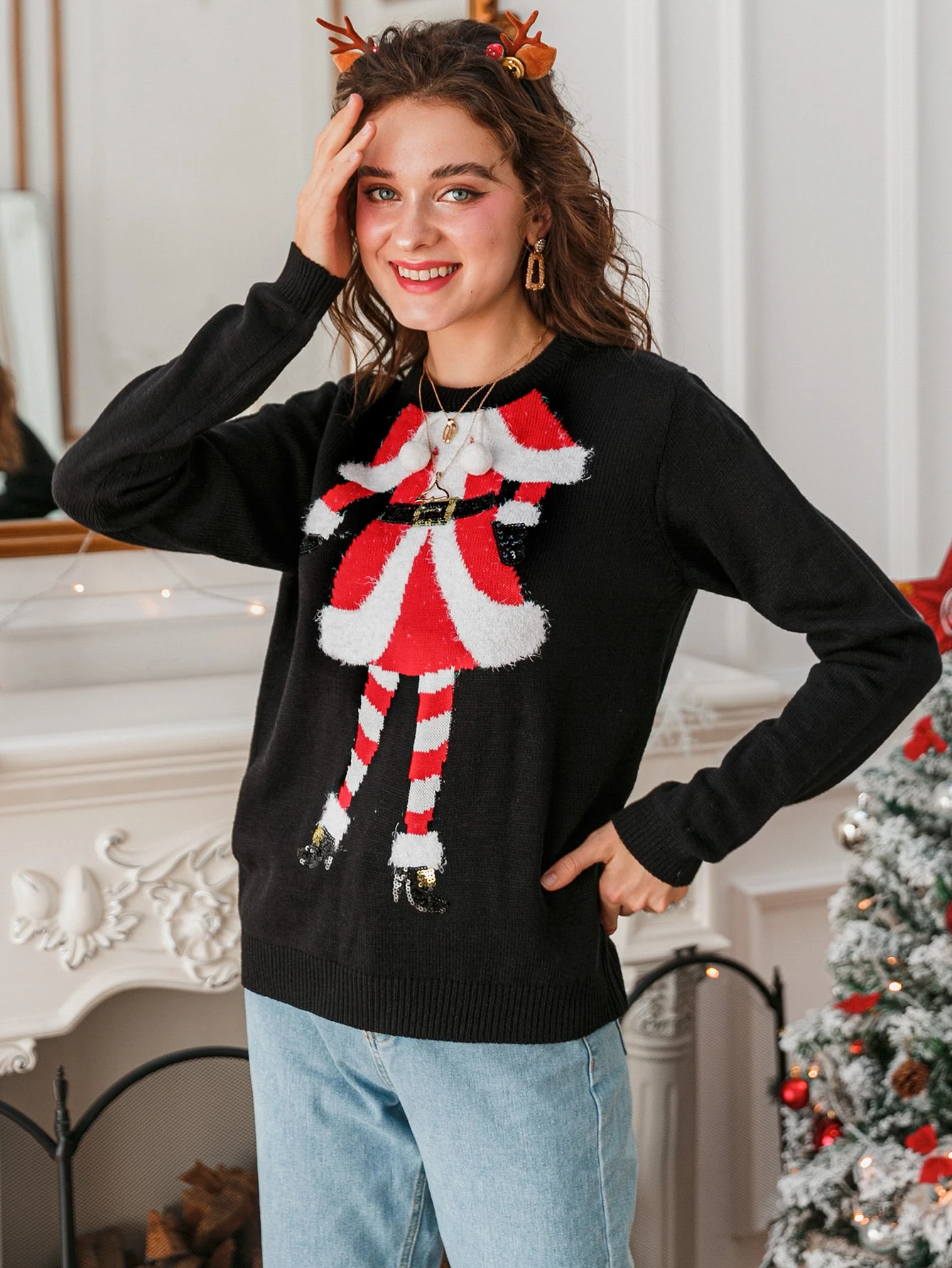 sequin christmas sweater