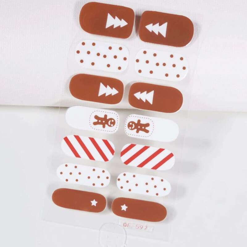 

14pcs Christmas Pattern Nail Art Sticker, Multicolor