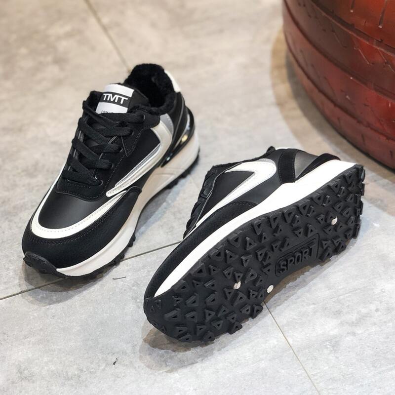

Lace-up Front Chunky Sneakers, Black