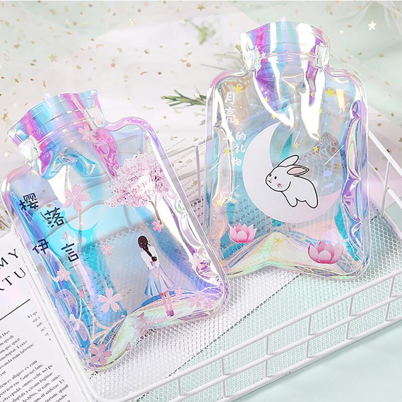 

1pc Random Cartoon Holographic Hot Water Bottle, Multicolor