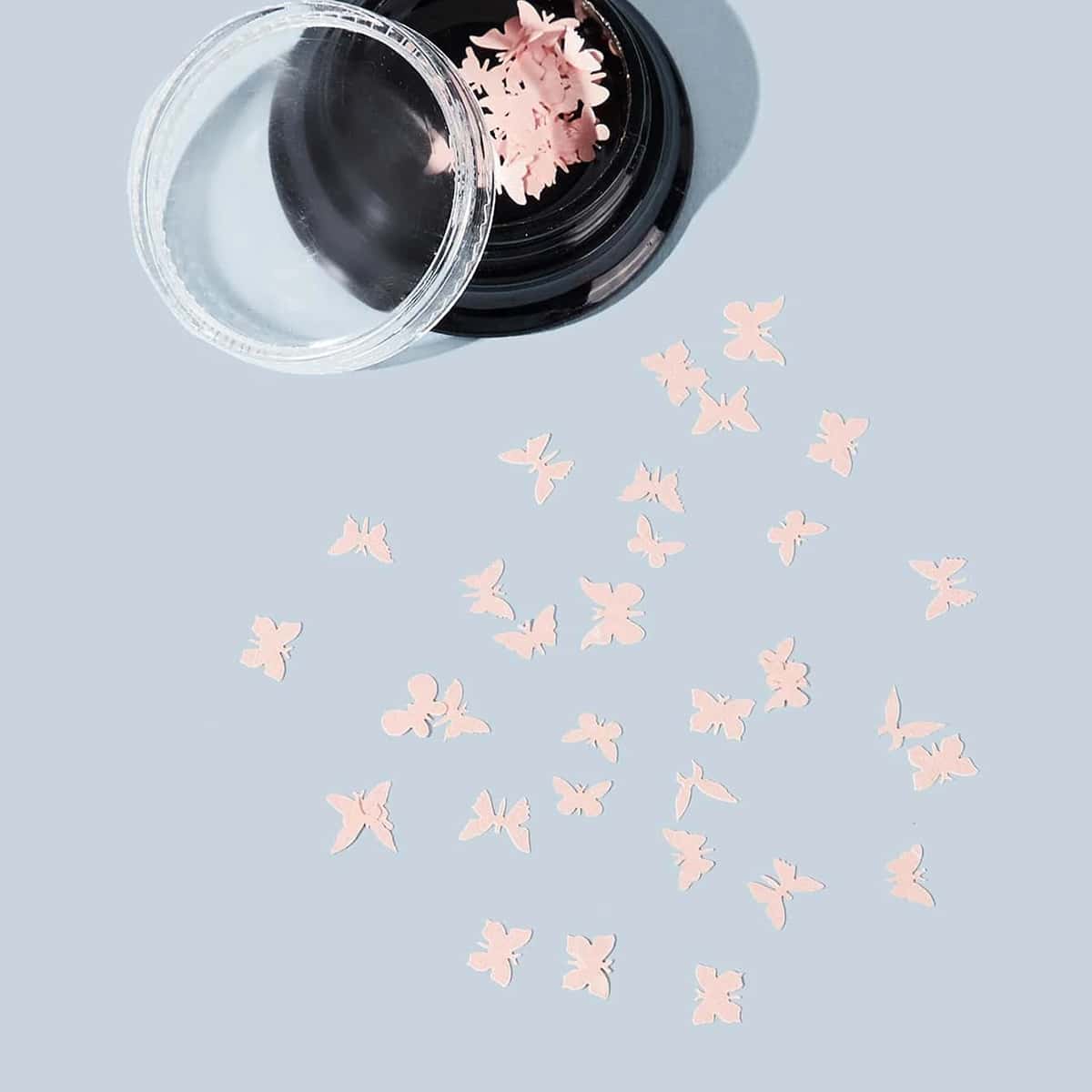 

1box Butterfly Shaped Nail Art Decoration, Pink