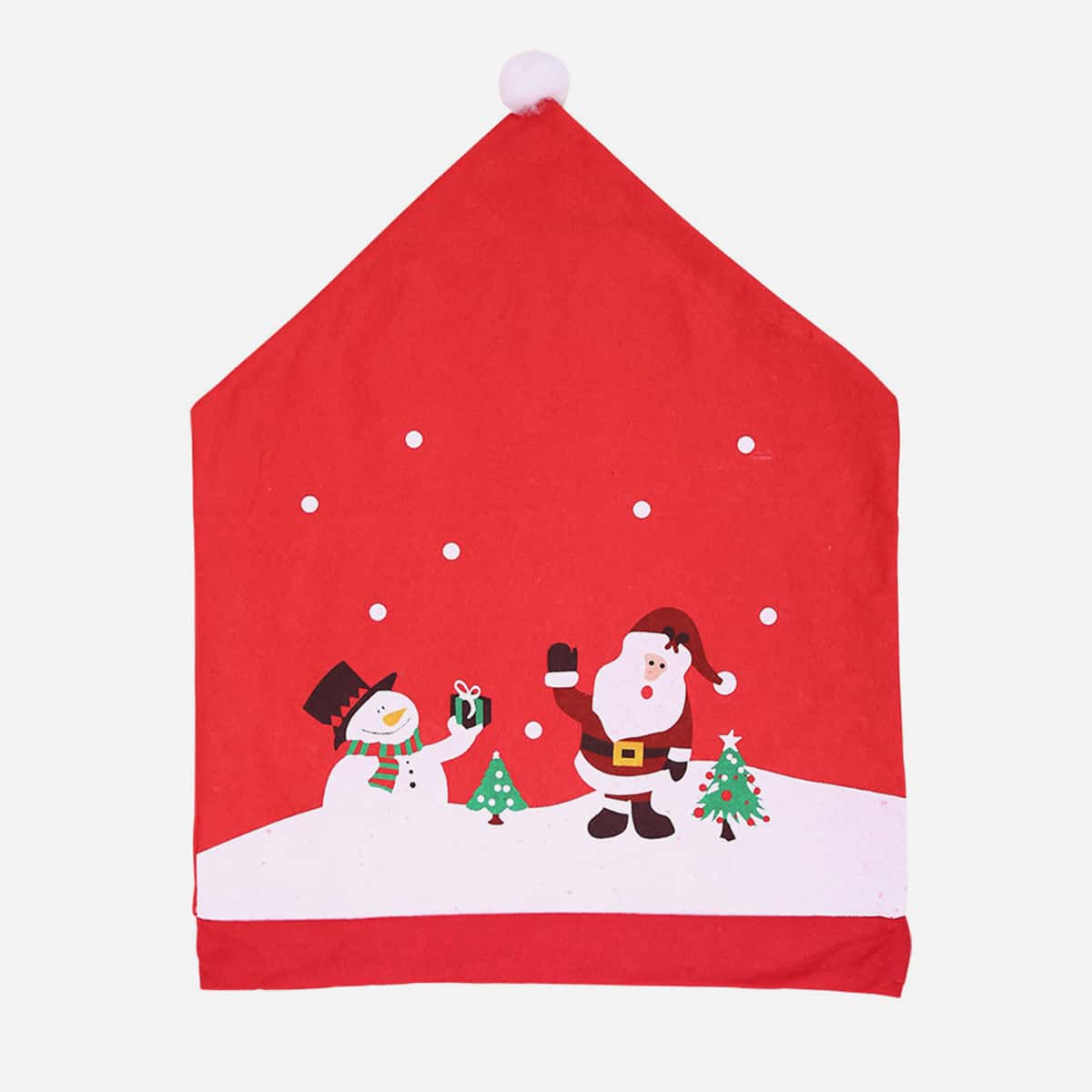 

1pc Christmas Pattern Chair Cover, Red