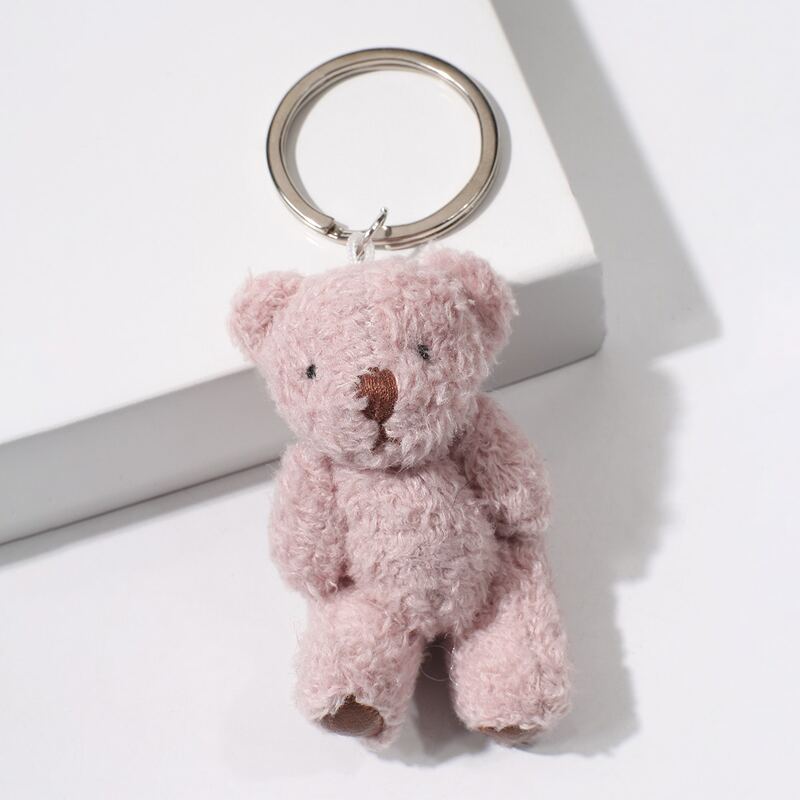 

Toy Bear Charm Keychain, Pink