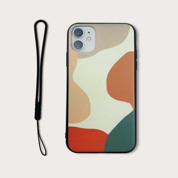 

Graphic iPhone Case With Lanyard, Multicolor