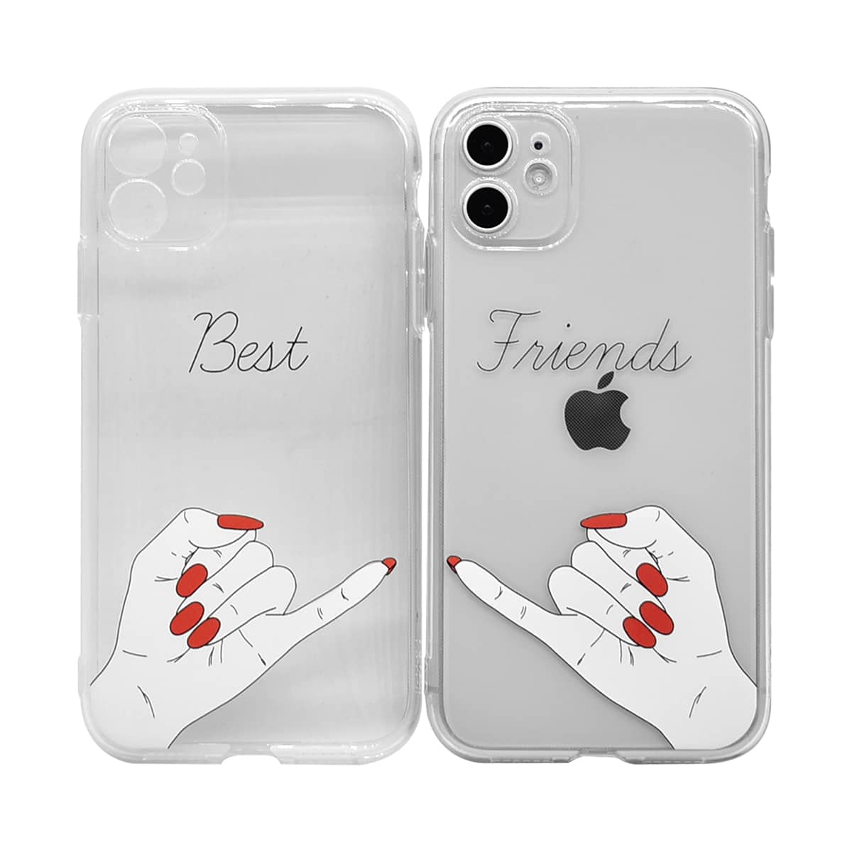

2pcs Friends iPhone Case, Clear