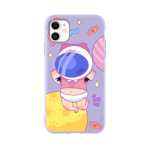 

Cartoon Graphic iPhone Case, Purple