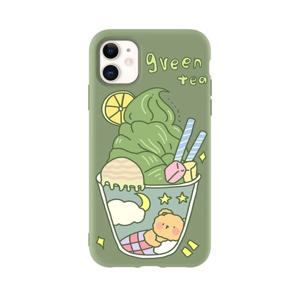 

Чехол для iPhone с узором мороженого, Зелёный