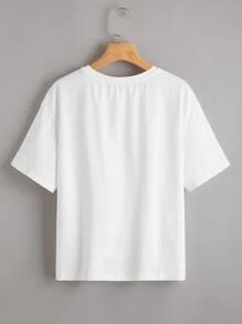 Seusyu Áo thun Đồ họa Giải trí - trắng - Xem 2