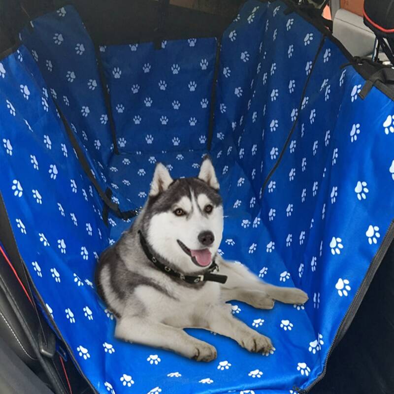 

1pc Dog Water Resistant Hammock Car Seat Cover, Blue