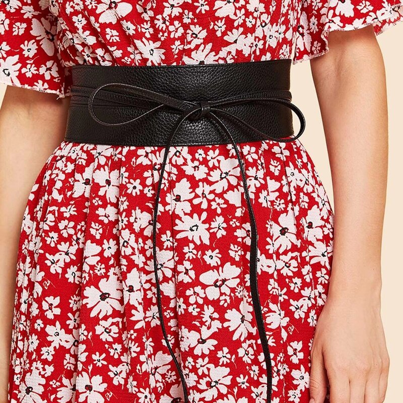 

Solid Obi Belt, Black