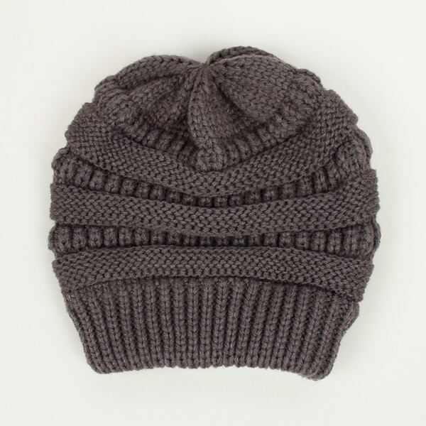

Toddler Girls Plain Beanie, Dark grey