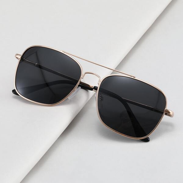 

Men Metal Frame Sunglasses, Black