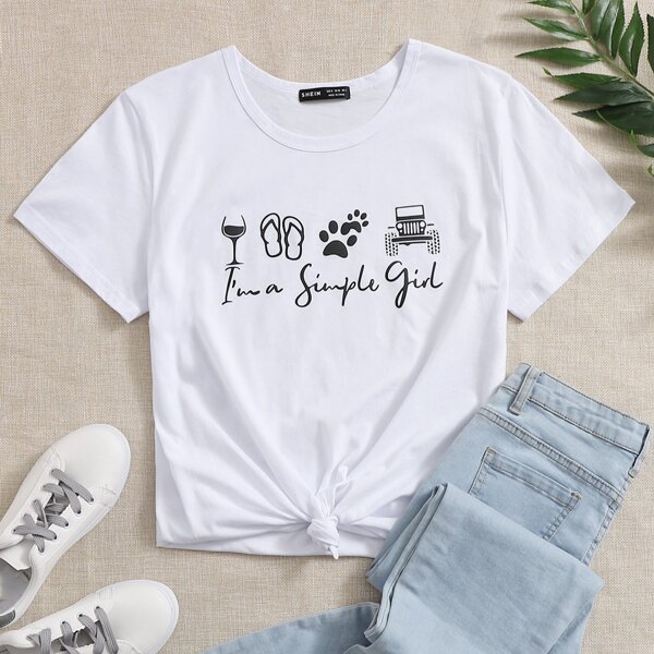 

Slogan Graphic Tee, White