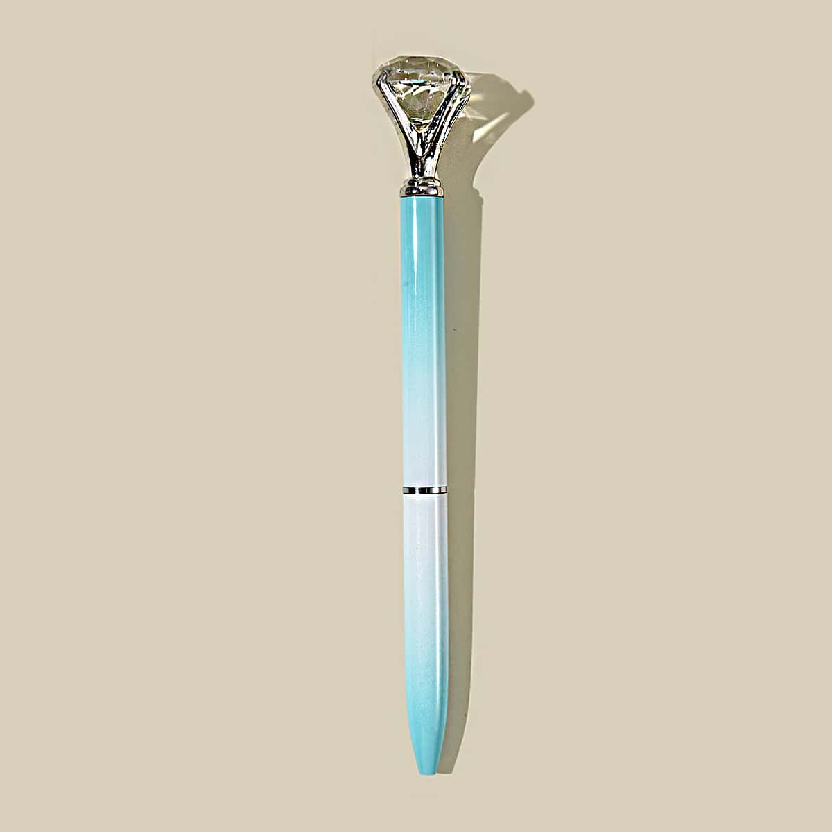 

1pc Diamond Decor Ballpoint Pen, Black