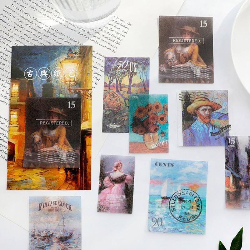

40pcs Random Scenery Pattern Sticker, Multicolor