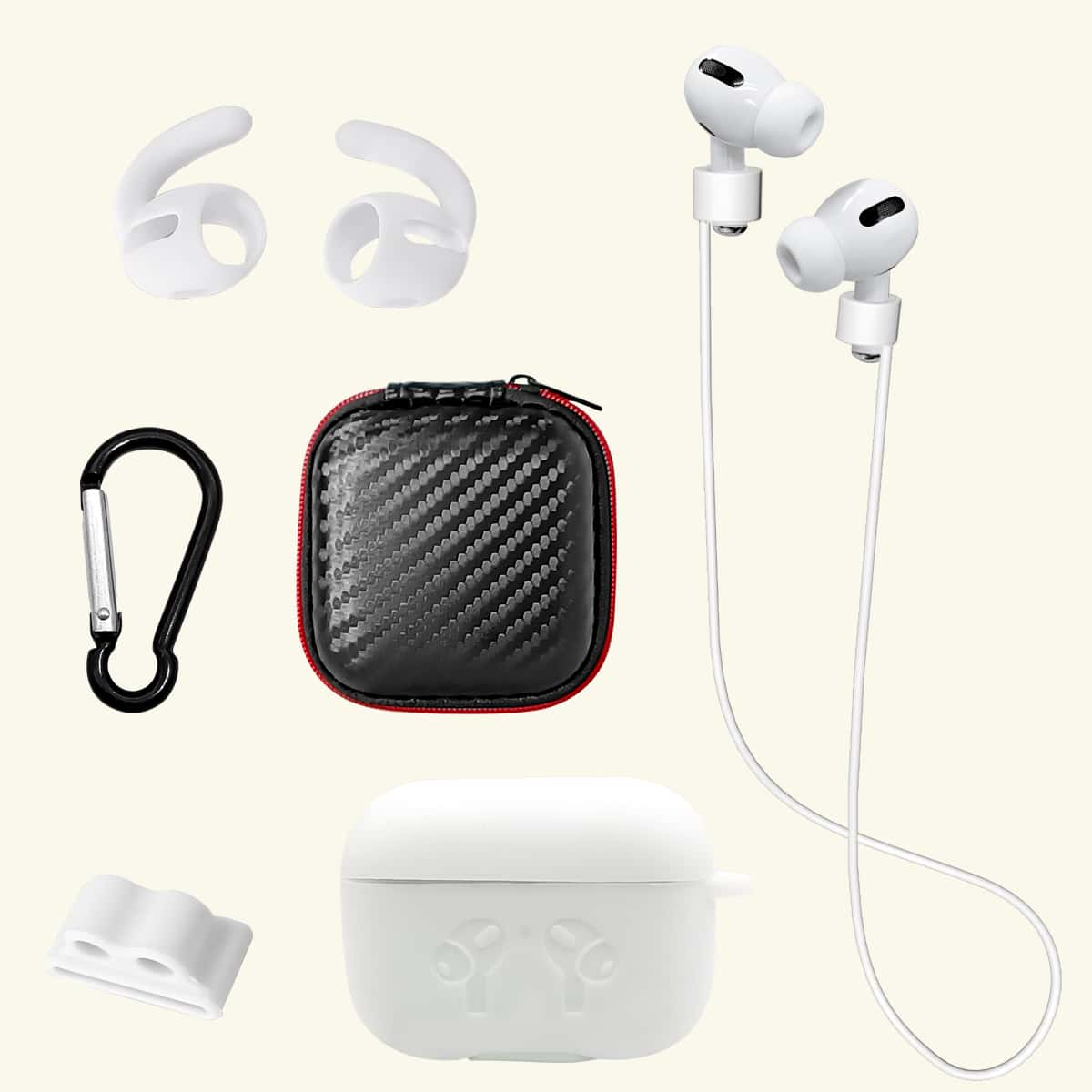 

6pcs Airpods Protection Set, White