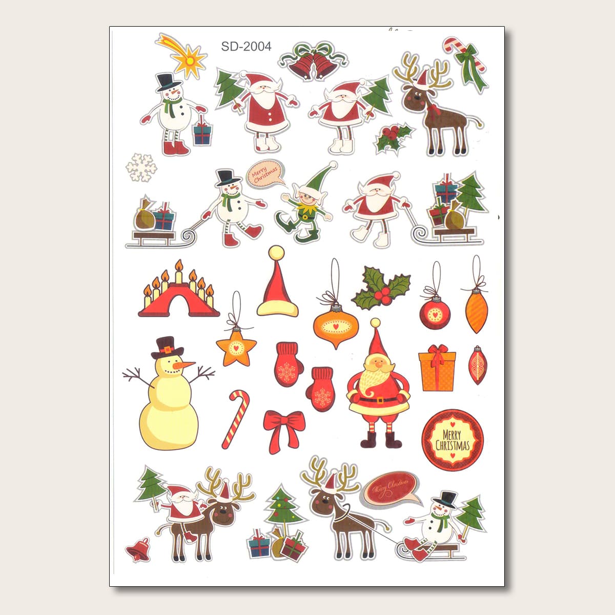 

1sheet Christmas Pattern Tattoo Sticker, Multicolor