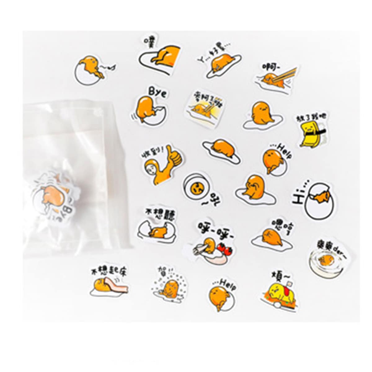 

40pcs Cartoon Egg Yolk Sticker, Multicolor