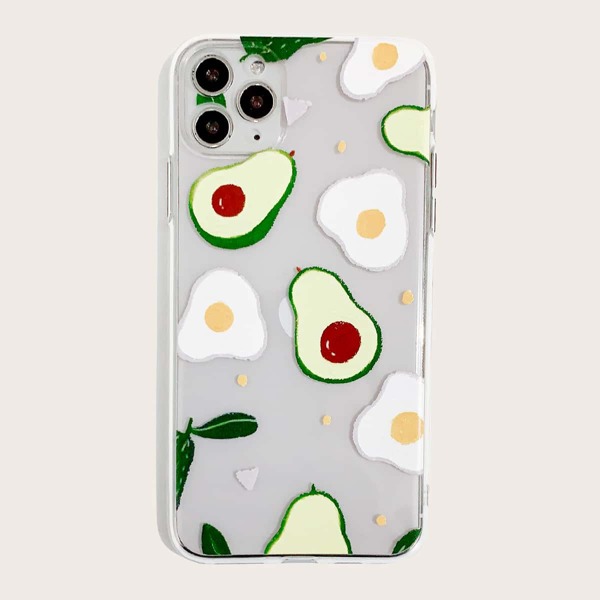 

Avocado Clear iPhone Case, Multicolor