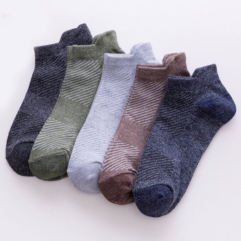 

Guys 5pairs Striped Ankle Socks, Multicolor