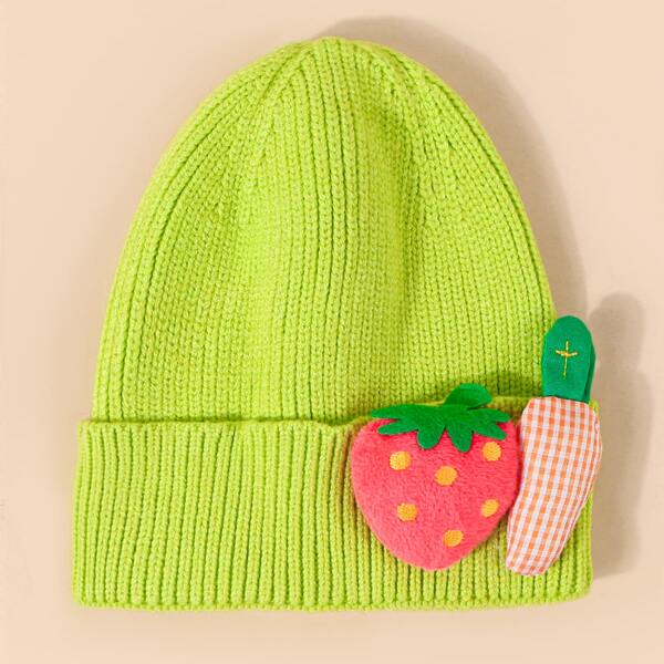 

Toddler Kids Knit Beanie, Green
