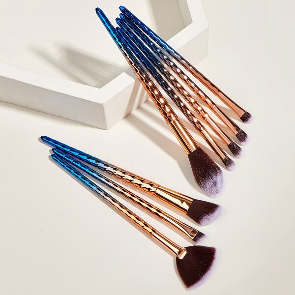 

8pcs Two Tone Makeup Brush, Multicolor