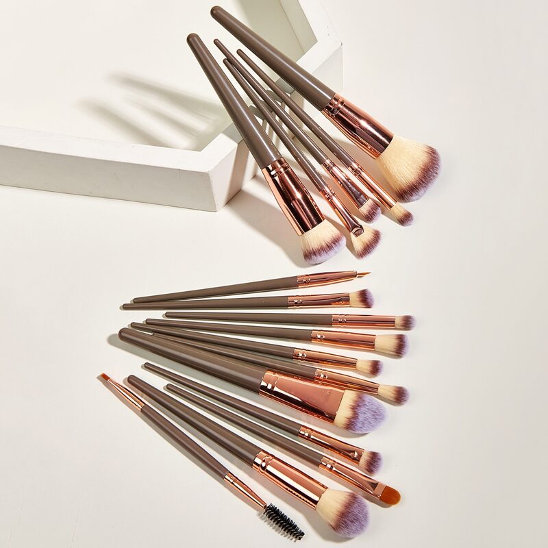 

16pcs Makeup Brush Set, Brown