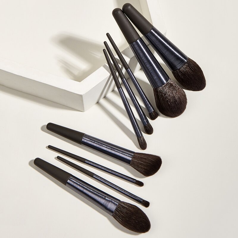 

9pcs Makeup Brush Set, Brown