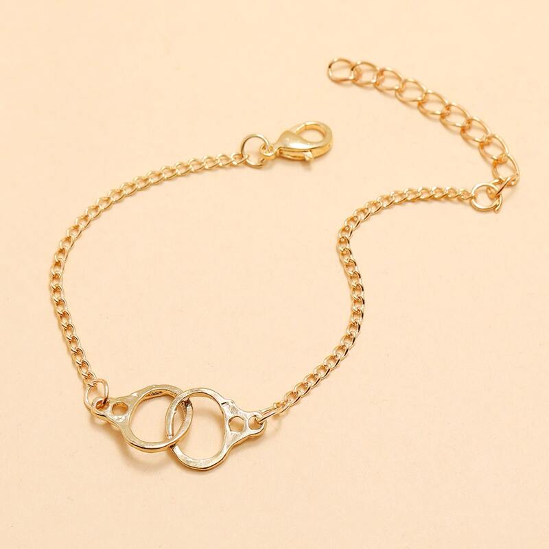 

Handcuffs Chain Bracelet, Gold