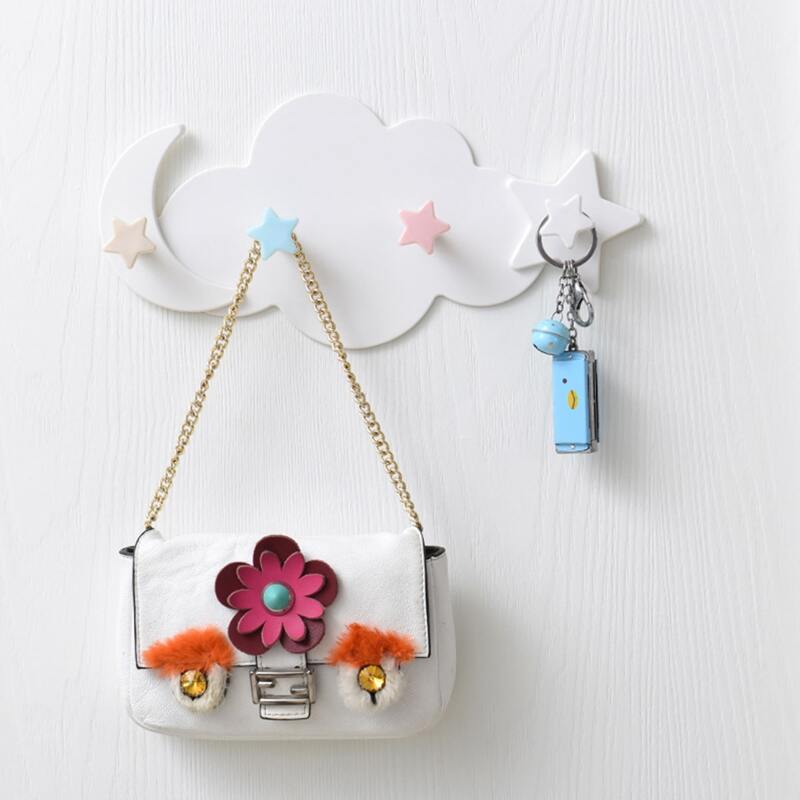 

1pc Multifunction Cloud Shaped Wall Hook, White