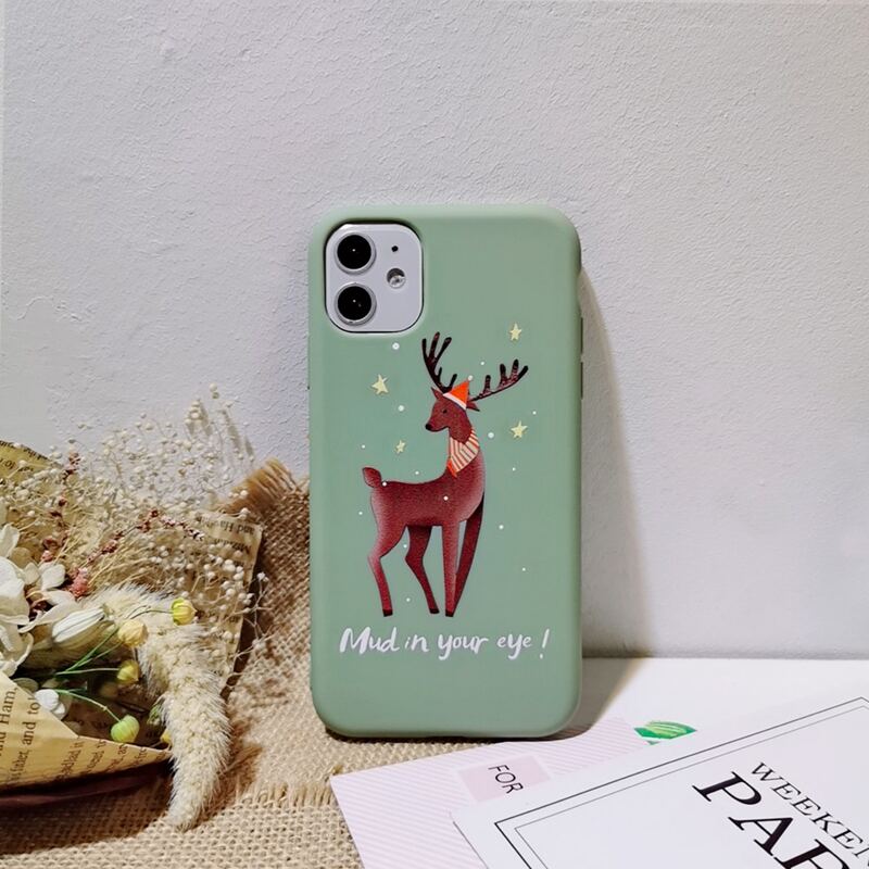 

Christmas Deer iPhone Case, Green