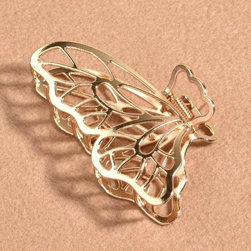 

Hollow Out Butterfly Hair Claw, Gold