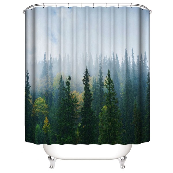 

Forest Print Shower Curtain, Multicolor