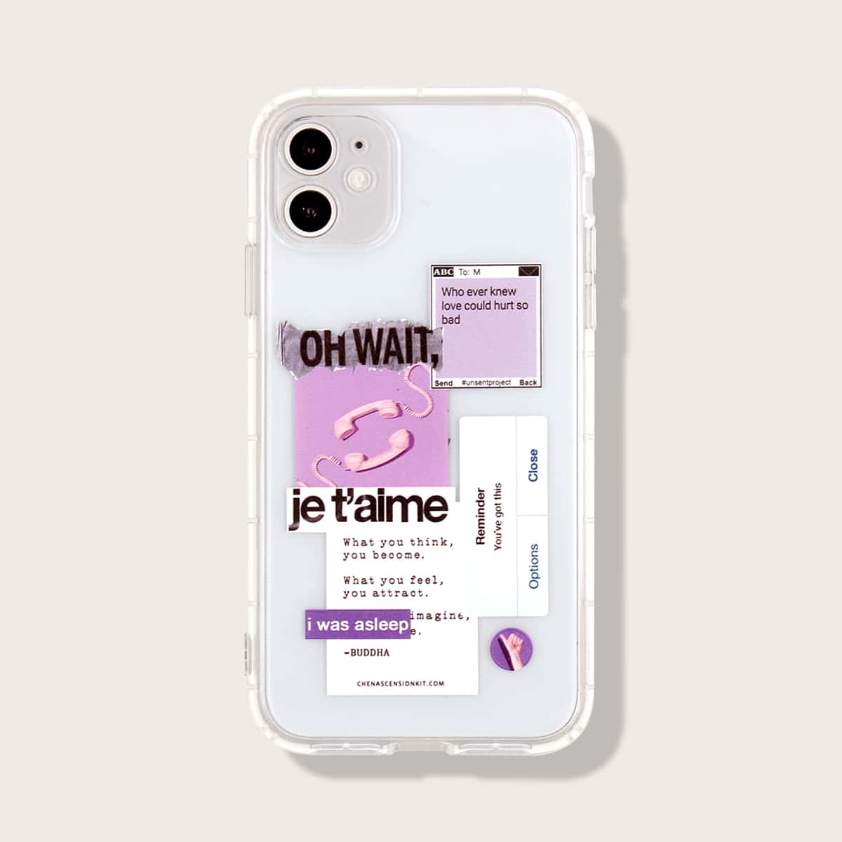

Label Print iPhone Case, Multicolor