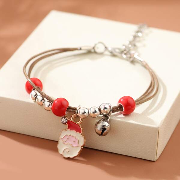 

Boys Christmas Bead Decor Bracelet, Red