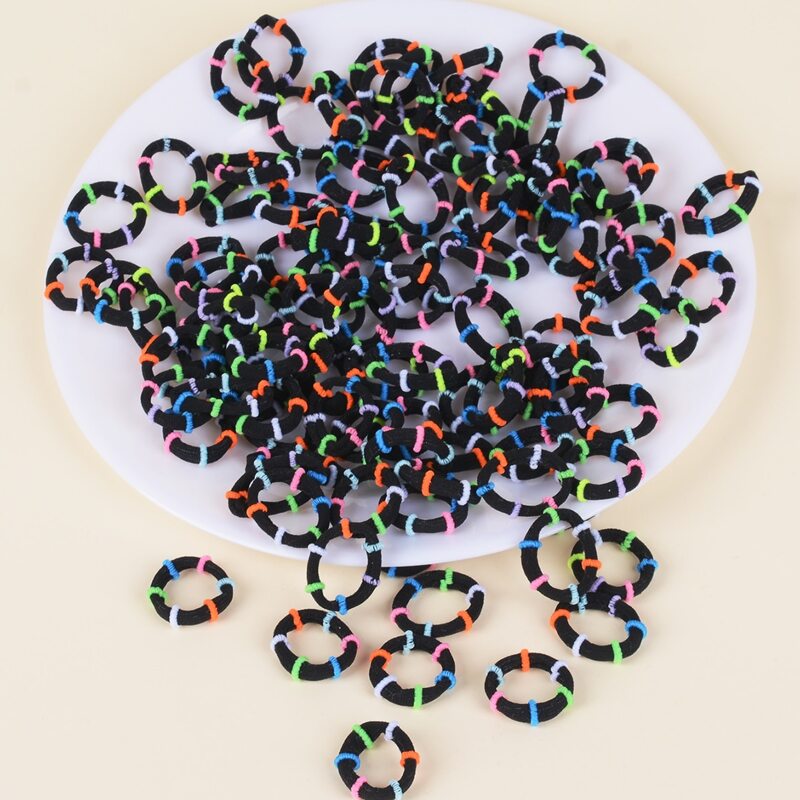 

100pcs Simple Hair Tie, Multicolor