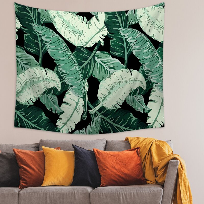 

Tropical Leaf Pattern Tapestry, Green