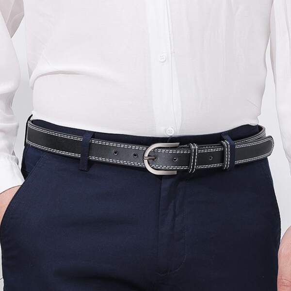 

Men Metal Buckle Belt, Black