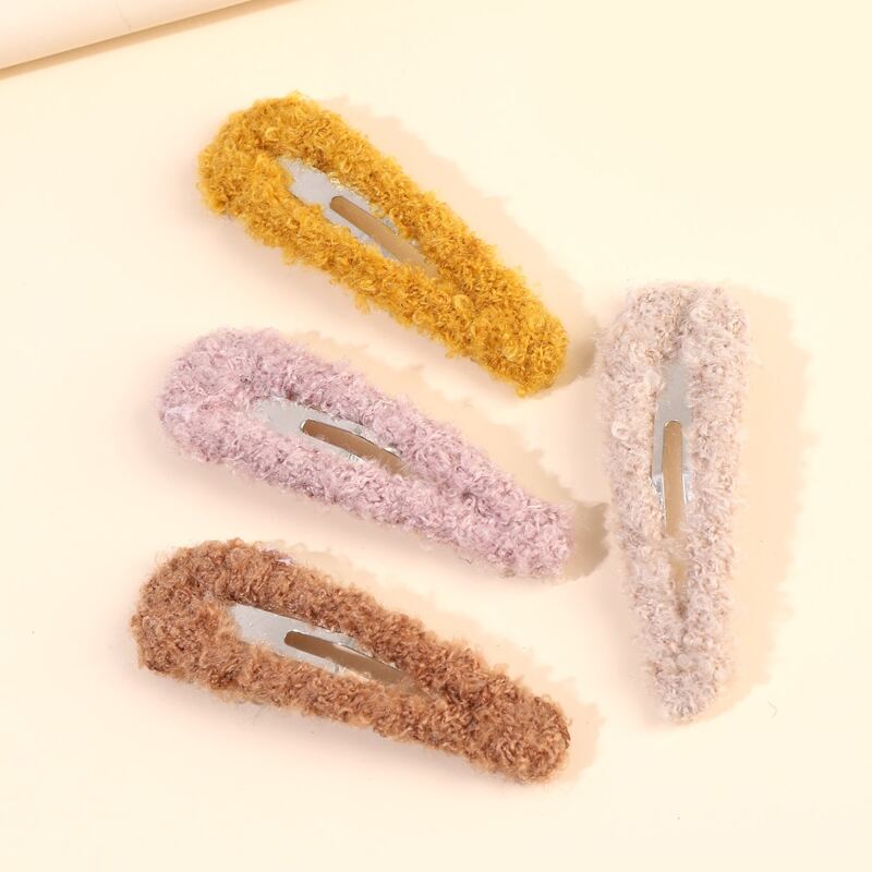 

4pcs Teddy Hair Clip, Multicolor