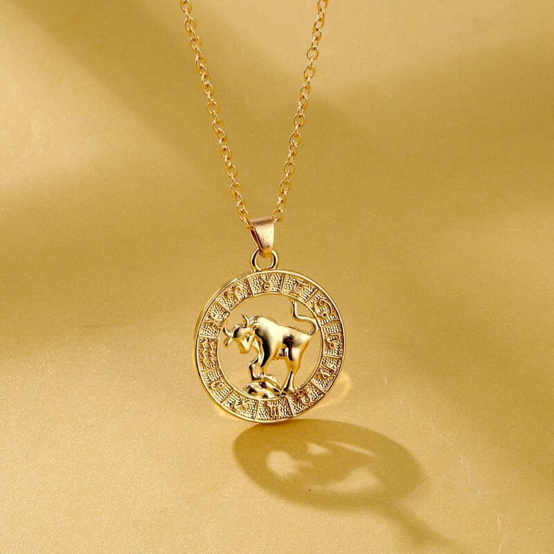 

Taurus Constellation Ring Choker, Gold