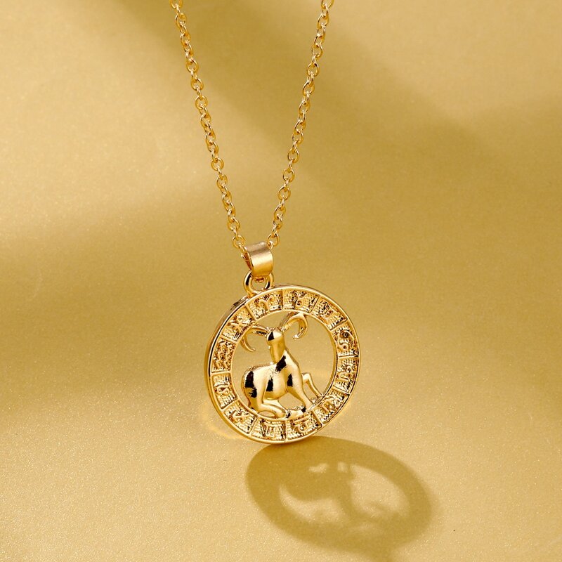

Aries Constellation Ring Choker, Gold