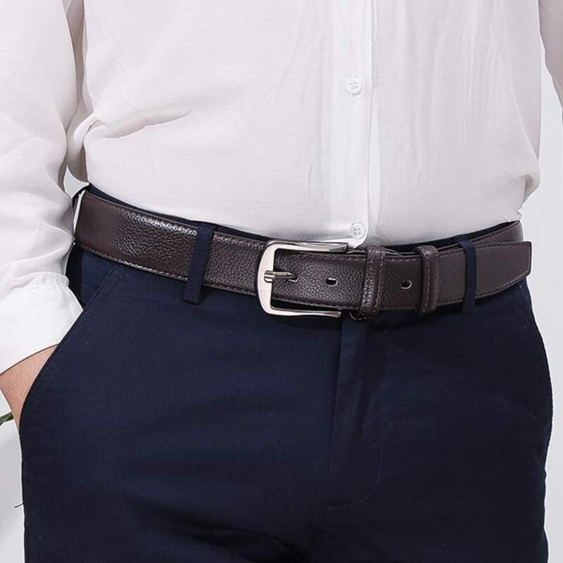 

Guys Metal Buckle Belt, Brown