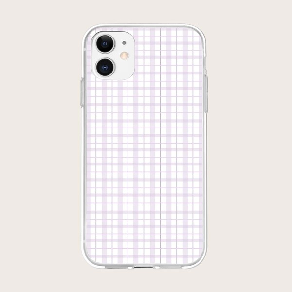 

Plaid iPhone Case, Purple